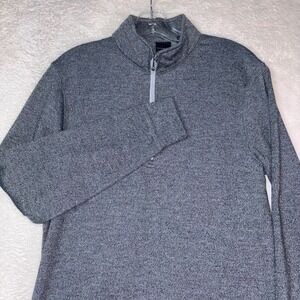 Dunning Golf Mens Gray Heather Quarter Zip Pullover Sweater Size Small